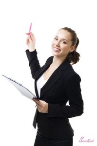 Woman make presentation